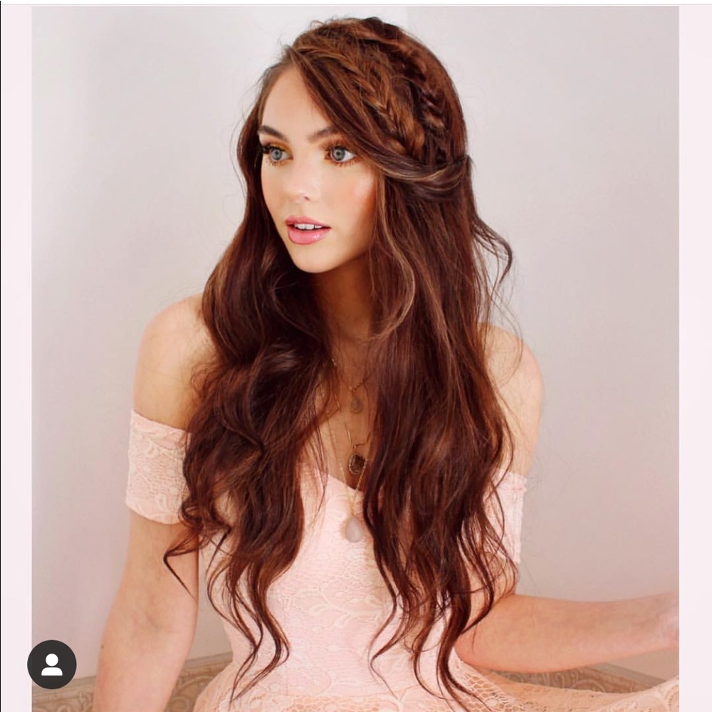 Windsor Pink Lace Strapless Dress - Picture 6 of 13